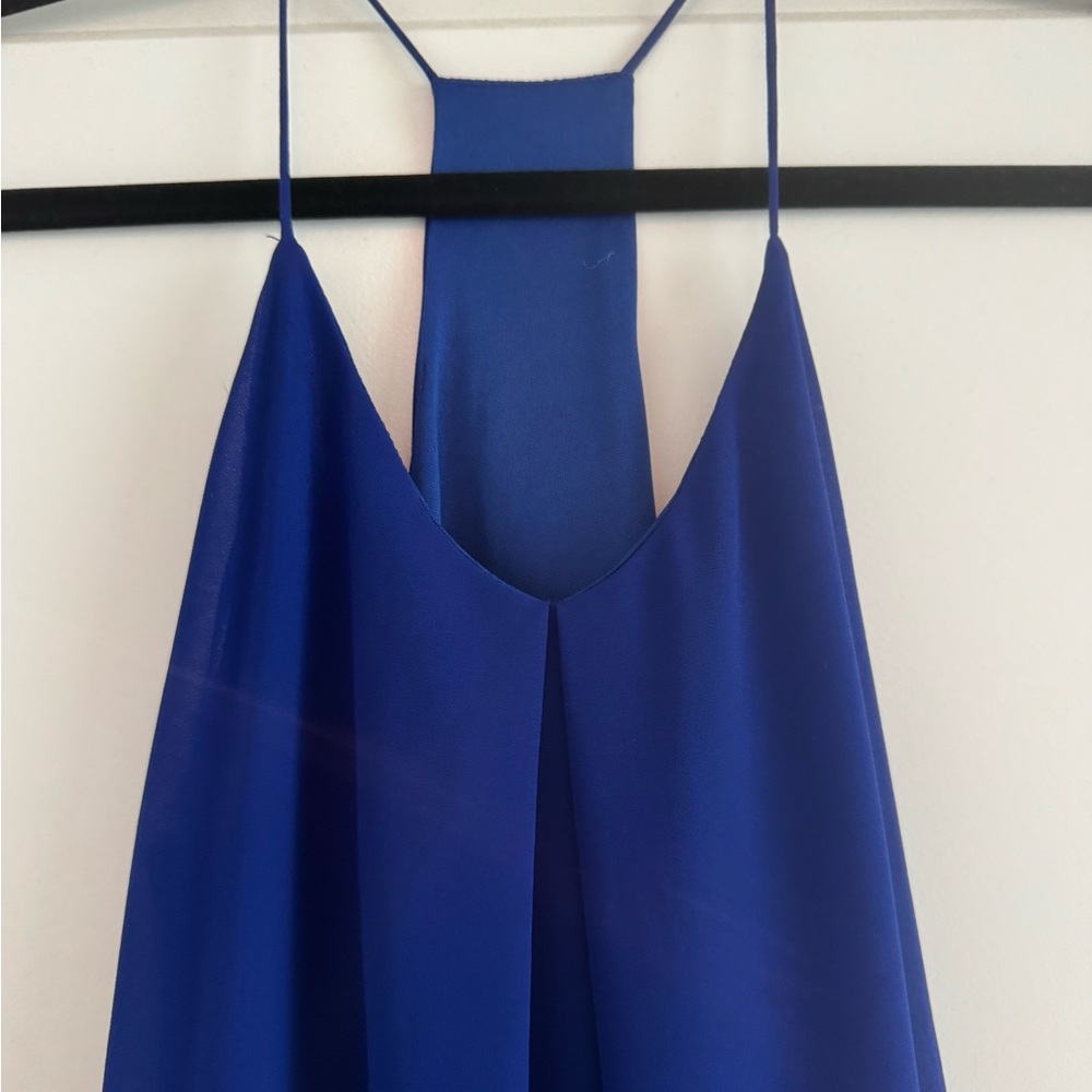 Elegant Blue Sleeveless Dress